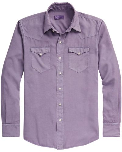 Ralph Lauren Purple Label Lyocell Overhemd - Paars