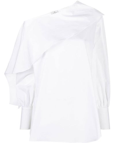 Etro Blouse à design asymétrique à une épaule - Blanc