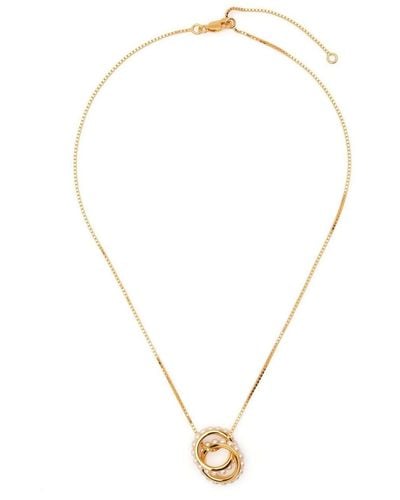 Rachel Jackson Eternity Rings Studded Pearl Necklace - Metallic
