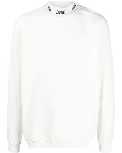 DIESEL S-Noris-Jac Sweatshirt mit Logo-Print - Weiß