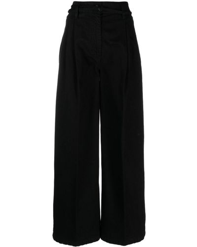 Christian Wijnants Panjim Pleated Wide-leg Jeans - Black