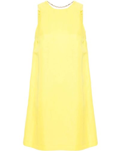 Twin Set Twill Shift Mini Dress - Yellow