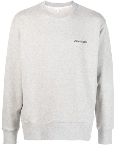 Norse Projects Logo-print Long-sleeve Sweatshirt - White