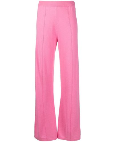 Chinti & Parker Elasticated-waistband Wide-leg Track Trousers - Pink