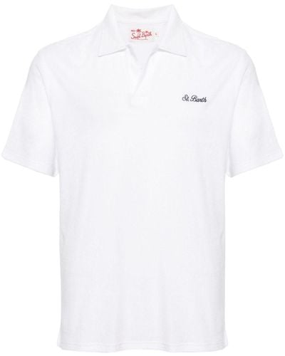 Mc2 Saint Barth Jeremy Terry-cloth Polo Shirt - White
