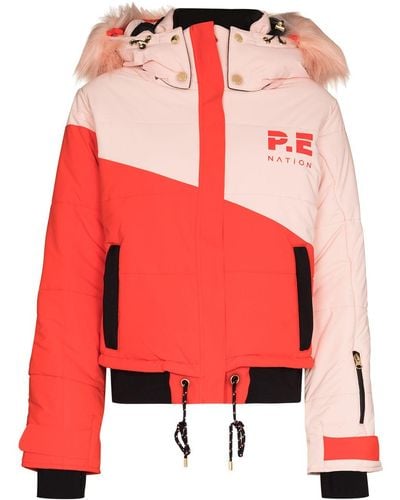 P.E Nation Amplitude Hooded Ski Jacket - Red