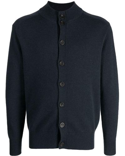 N.Peal Cashmere Button-down Fine-knit Cardigan - Blue