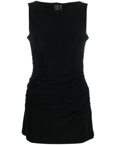 Norma Kamali Mini-jurk Met Vierkante Hals - Zwart