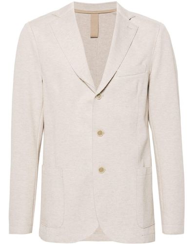 Eleventy Blazer en piqué à simple boutonnage - Neutre