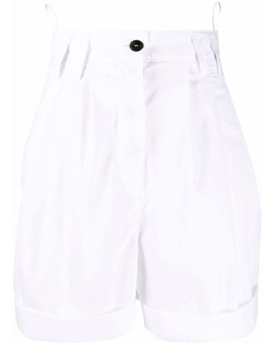 Forte Forte High-waisted Pleated Shorts - White