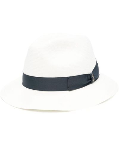 Borsalino Straw Ribbon Hat - Blue