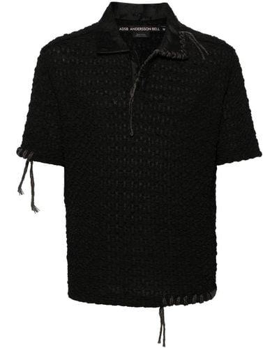 ANDERSSON BELL Bubble-knit Polo Shirt - Black