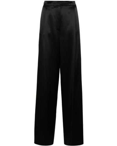 Max Mara Fiesta Silk Flared Pants - Black