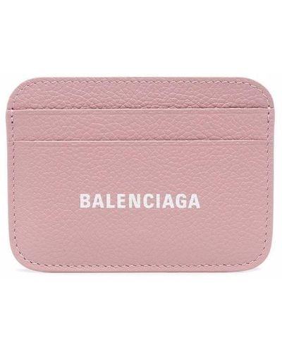 Balenciaga Porte-cartes Cash à logo imprimé - Rose