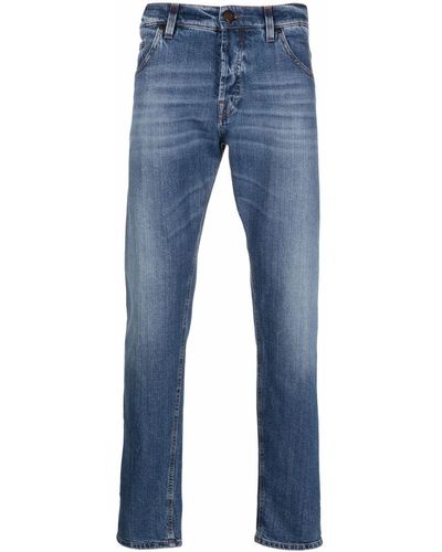 Pt05 Ausgeblichene Straight-Leg-Jeans - Blau