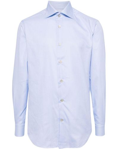 Kiton Cotton Button-up Shirt - Blue