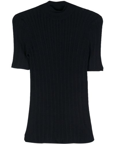 Malo Ribbed-knit Top - Black