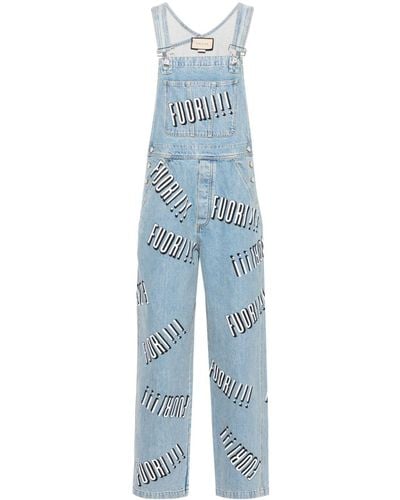 Gucci Denim Overall - Blauw