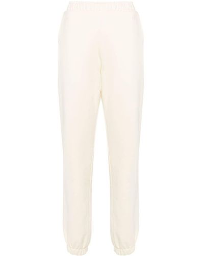 Claudie Pierlot Pantalon de jogging en coton à taille élastiquée - Blanc