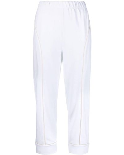 Stella McCartney Pantaloni sportivi con vita elasticizzata - Bianco