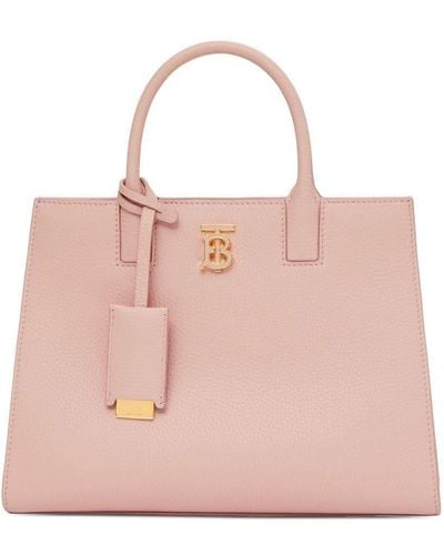 Burberry Frances Mini Leather Tote Bag - Pink
