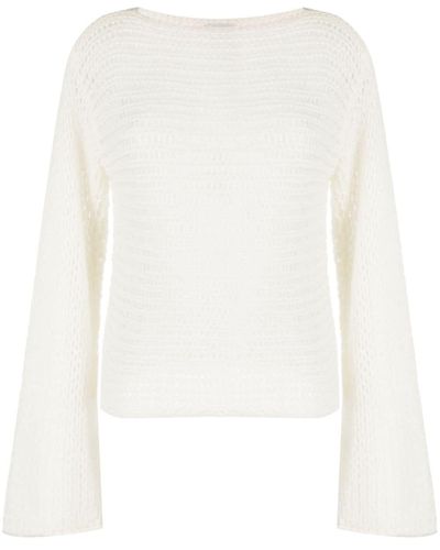 Forte Forte Open-knit Mohair-blend Jumper - White