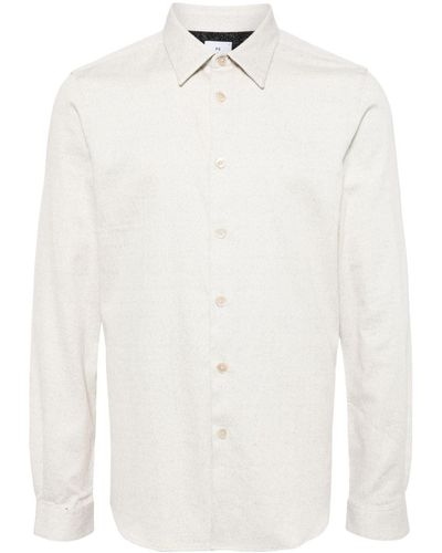 PS by Paul Smith Long-sleeve Cotton-blend Shirt - White