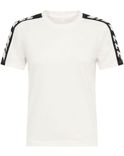 Dion Lee T-shirt en coton à logo appliqué - Blanc