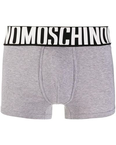Moschino Logo Waistband Boxers - Grey