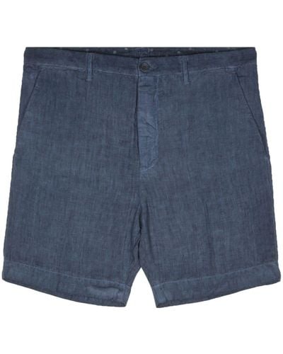 120% Lino Linnen Chino Shorts - Blauw
