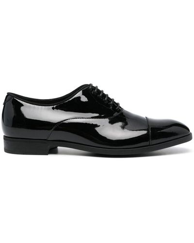 Emporio Armani Patent Leather Lace-up Shoes - Black