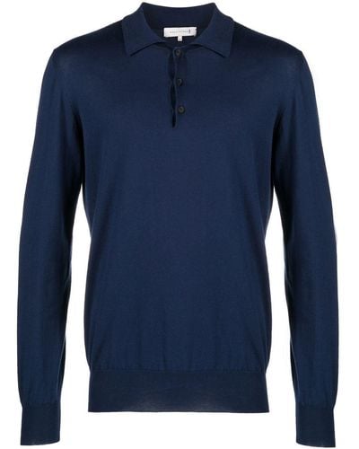Mackintosh Long-sleeve Polo Shirt - Blue