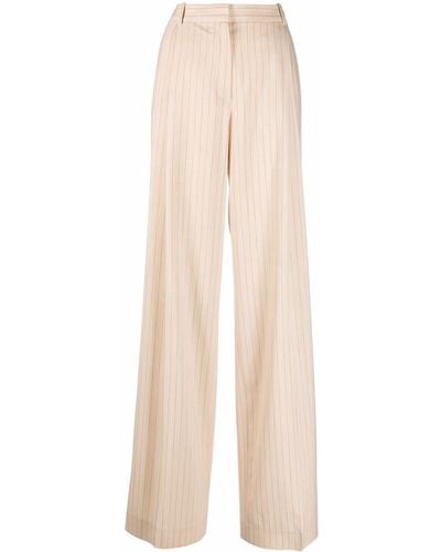 Nina Ricci High Waist Wide Leg Pants - Natural