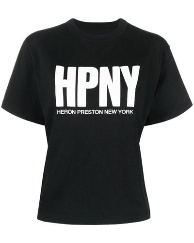 Heron Preston Logo-print Organic Cotton T-shirt - Black