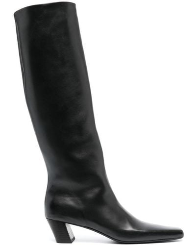 Marsèll Bottes en cuir à talon 65 mm - Noir