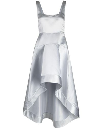Cynthia Rowley Midi-jurk Met Satijnen Afwerking - Wit