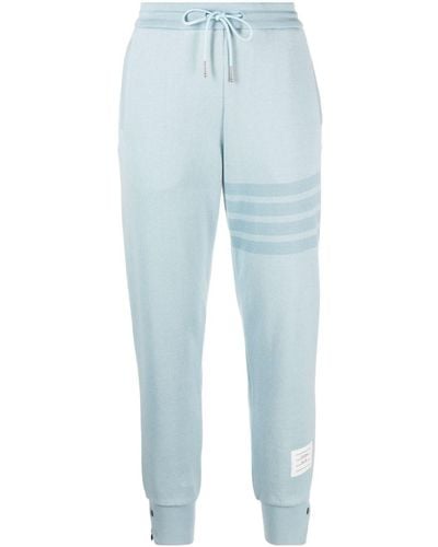 Thom Browne Pantalon de jogging à 4 bandes signature - Bleu