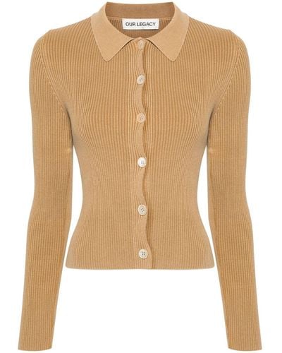 Our Legacy Gerippter Mazzy Cardigan - Natur