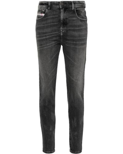 DIESEL 1984 Slandy-high 09h87 Skinny Jeans - Grijs