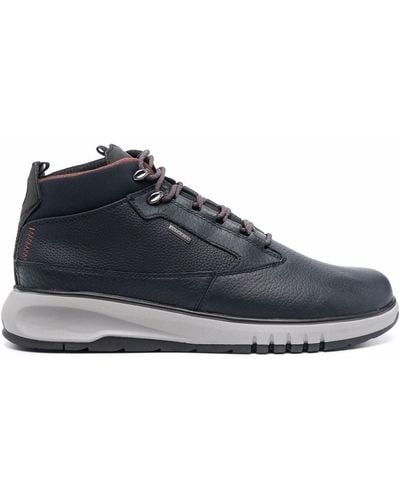Geox Leather Lace-up Boots - Blue