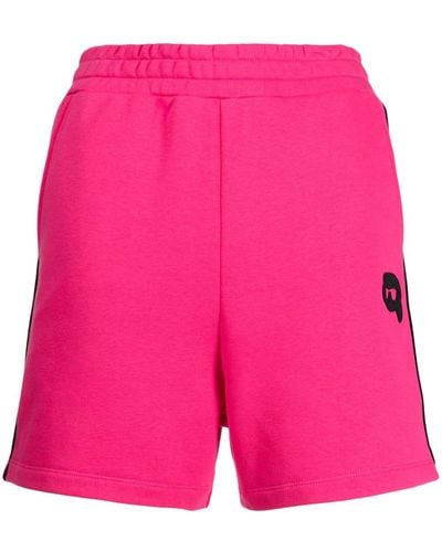 Karl Lagerfeld Ikonik Karl-patch High-waisted Shorts - Pink