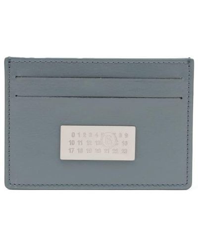 MM6 by Maison Martin Margiela Numeric Leather Cardholder - Blue
