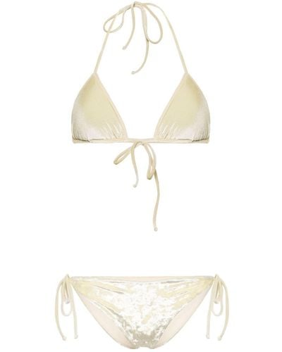 Mc2 Saint Barth Virgo Velvet Bikini - White