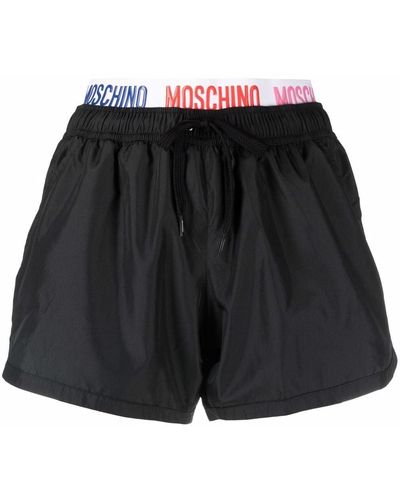 Moschino ロゴ ショートパンツ - ブラック