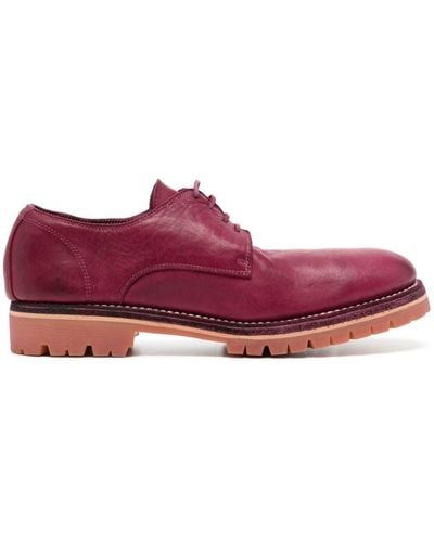 Guidi Horse-leather Derby Shoes - Purple