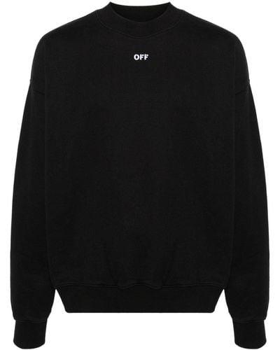 Off-White c/o Virgil Abloh Sweater Met Geborduurde Afwerking - Zwart