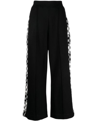 Karl Lagerfeld Pantalones de chándal con monograma - Negro