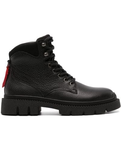 DIESEL D-troit Leather Boots - Black