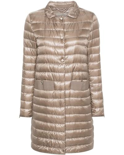 Herno Quilted Padded Coat - Natural