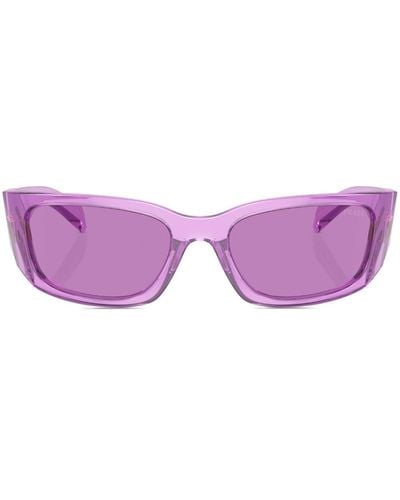 Prada Prada Pr A14s Oval Frame Sunglasses - Purple